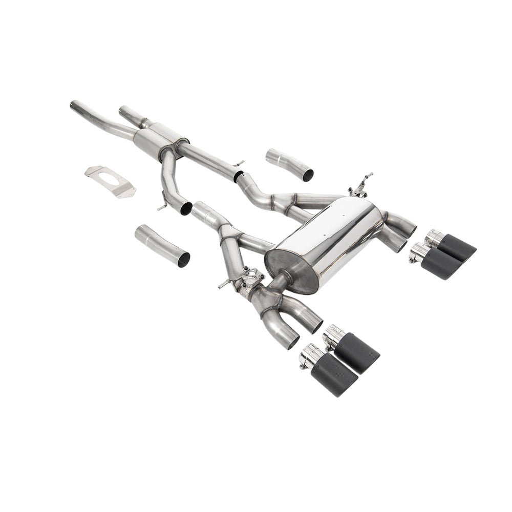 Milltek BMW 4 Series F82/83 M4 Coupe/ConvertibleÂ‚ M4 Competition (OPF/GPF equipped models only) 2019-2020 Cat-back Exhaust  - Race System Carbon Tips