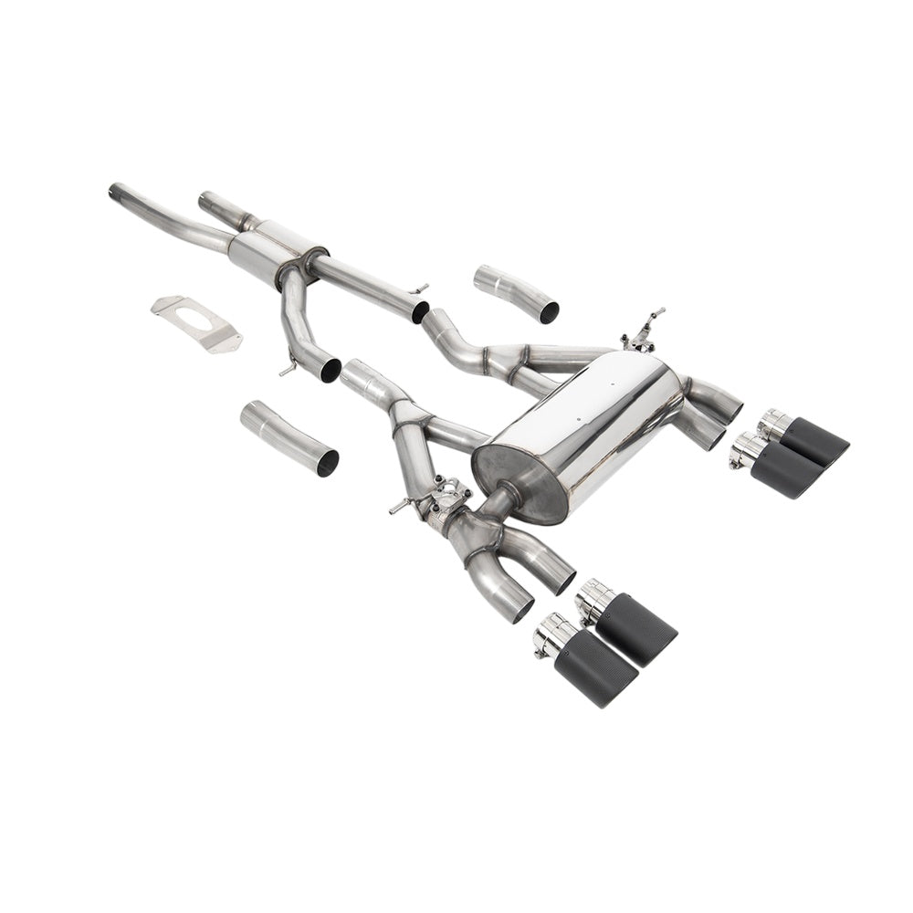 Milltek BMW 4 Series F82/83 M4 Coupe/ConvertibleÂ‚ M4 Competition (OPF/GPF equipped models only) 2019-2020 Cat-back Exhaust  - Road System Carbon Tips