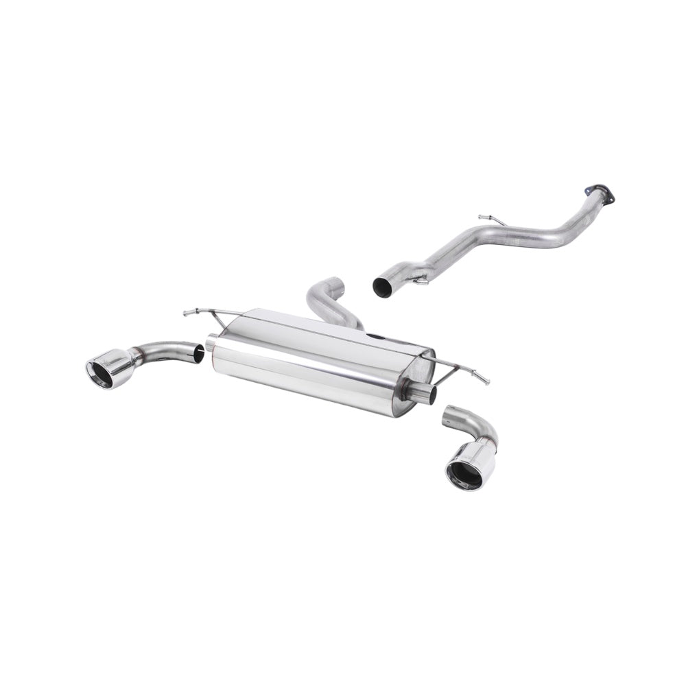 Milltek Ford Focus Mk2 ST 225 2005-2010 Cat-back Exhaust  - Non Resonated Jet Polished Tips