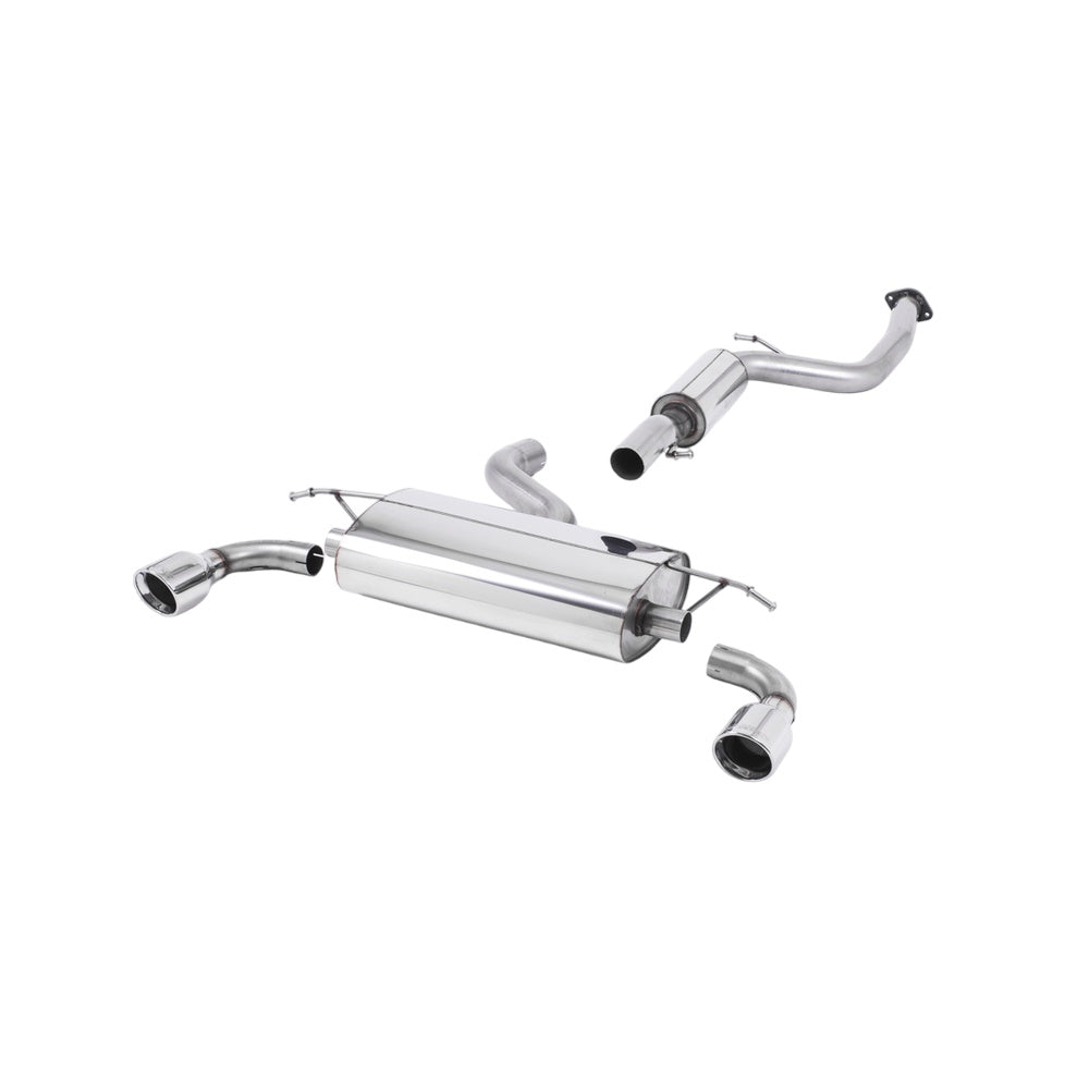 Milltek Ford Focus Mk2 ST 225 2005-2010 Cat-back Exhaust  - Resonated Jet Polished Tips