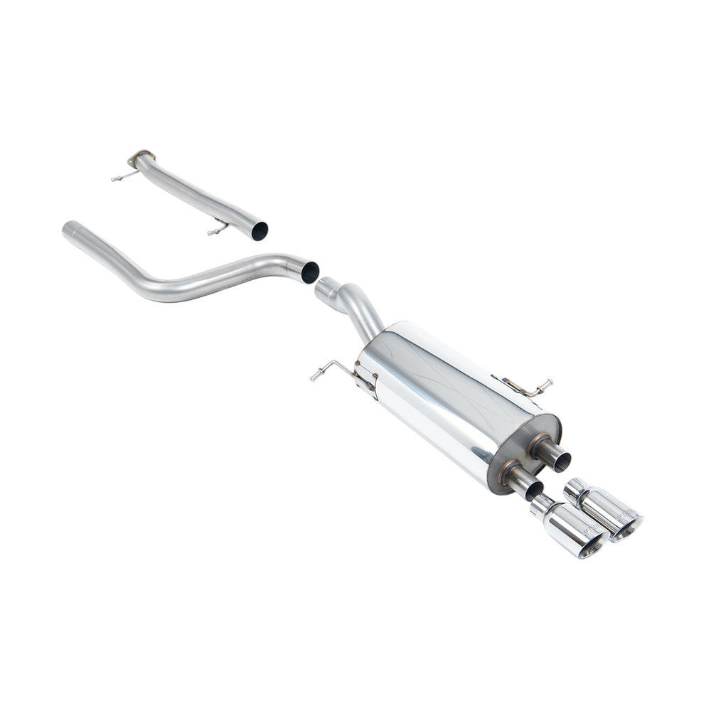 Milltek Ford Fiesta Mk7/Mk7.5 ST 1.6 litre EcoBoost 182PS & ST200 2013-2017 Cat-back Exhaust  - Non Resonated Polished Tips