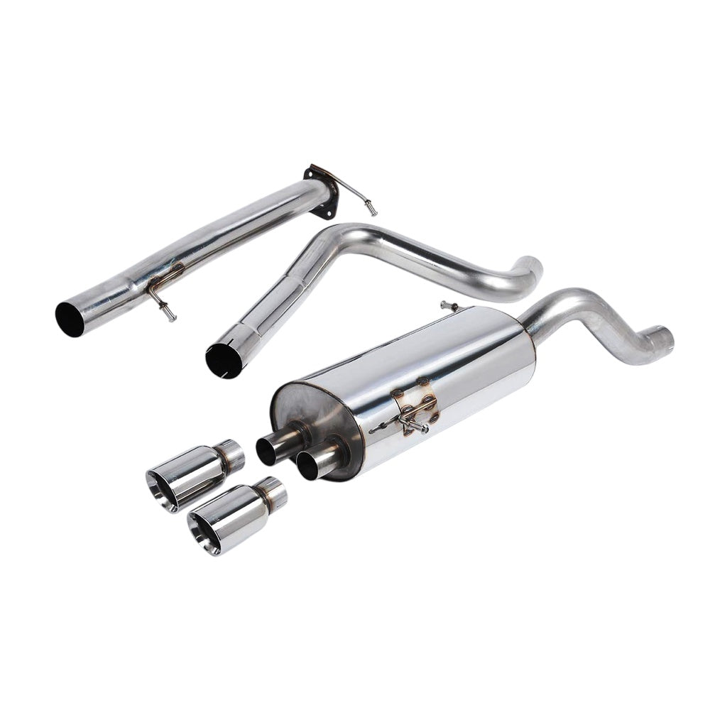 Milltek Ford Fiesta Mk7/Mk7.5 ST 1.6 litre EcoBoost 182PS & ST200 2013-2017 Cat-back Exhaust  - Race System Non Resonated Polished Tips