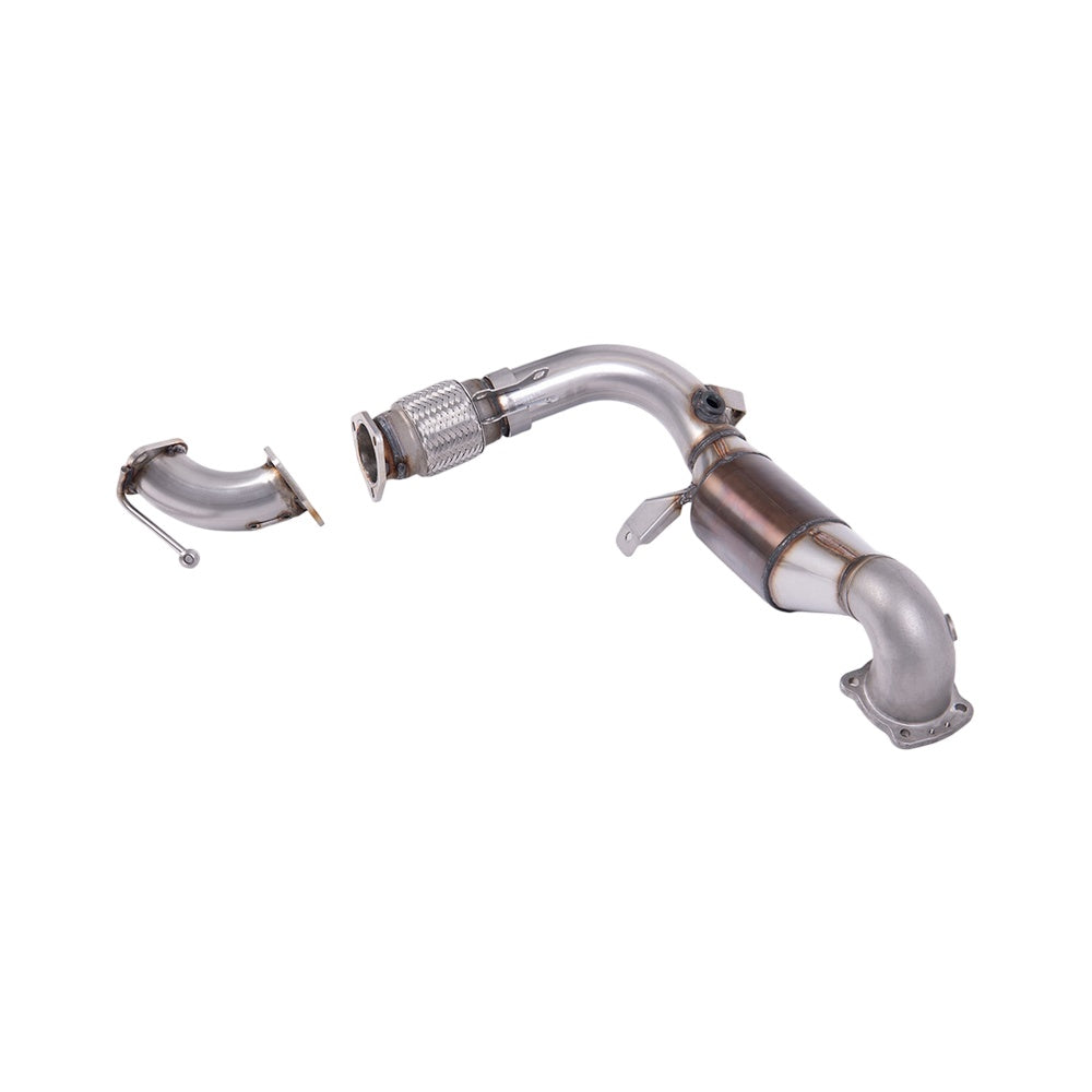 Milltek Ford Fiesta Mk7/Mk7.5 1.0T EcoBoost (100/125/140PS) 2013-2017 Large Bore Downpipe and Hi-Flow Sports Cat Exhaust - OE Fitment