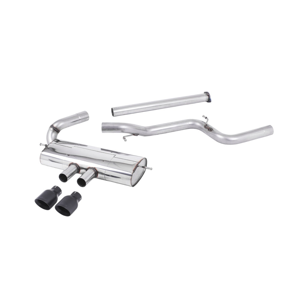 Milltek Ford Focus Mk3 ST 2.0-litre EcoBoost 5-Door Hatchback 2012-2018 Cat-back Exhaust  - Non Resonated Black Tips