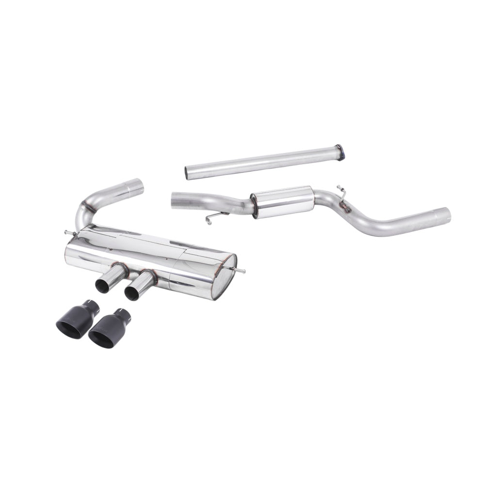 Milltek Ford Focus Mk3 ST 2.0-litre EcoBoost 5-Door Hatchback 2012-2018 Cat-back Exhaust  - Semi Resonated Black Tips