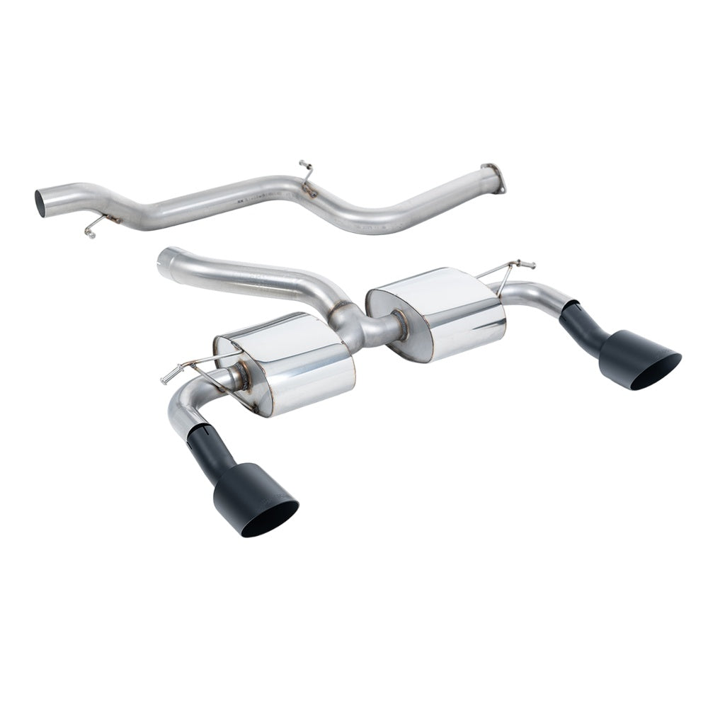Milltek Ford Focus MK2 RS 2.5T 305PS 2009-2010 Cat-back Exhaust  - Non Resonated Black Tips