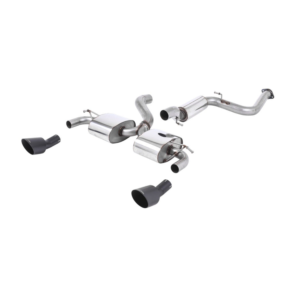 Milltek Ford Focus MK2 RS 2.5T 305PS 2009-2010 Cat-back Exhaust  - Resonated Black Tips