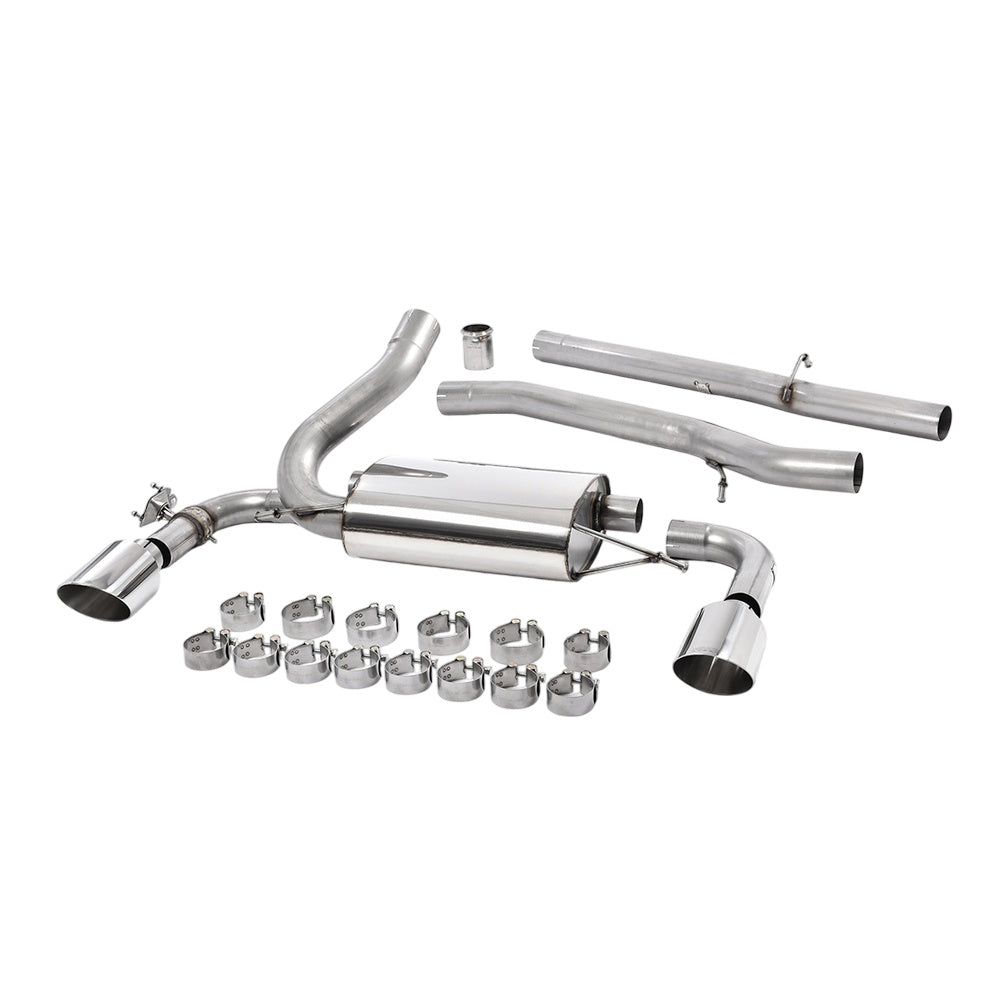 Milltek Ford Focus Mk3 RS 2.3-litre EcoBoost 4wd 5-Door Hatchback 2016-2018 Cat-back Exhaust  - Non Res Polished Tips