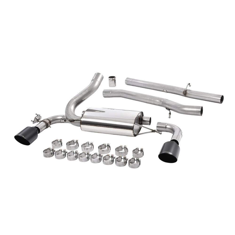 Milltek Ford Focus Mk3 RS 2.3-litre EcoBoost 4wd 5-Door Hatchback 2016-2018 Cat-back Exhaust  - Non Res Black Tips