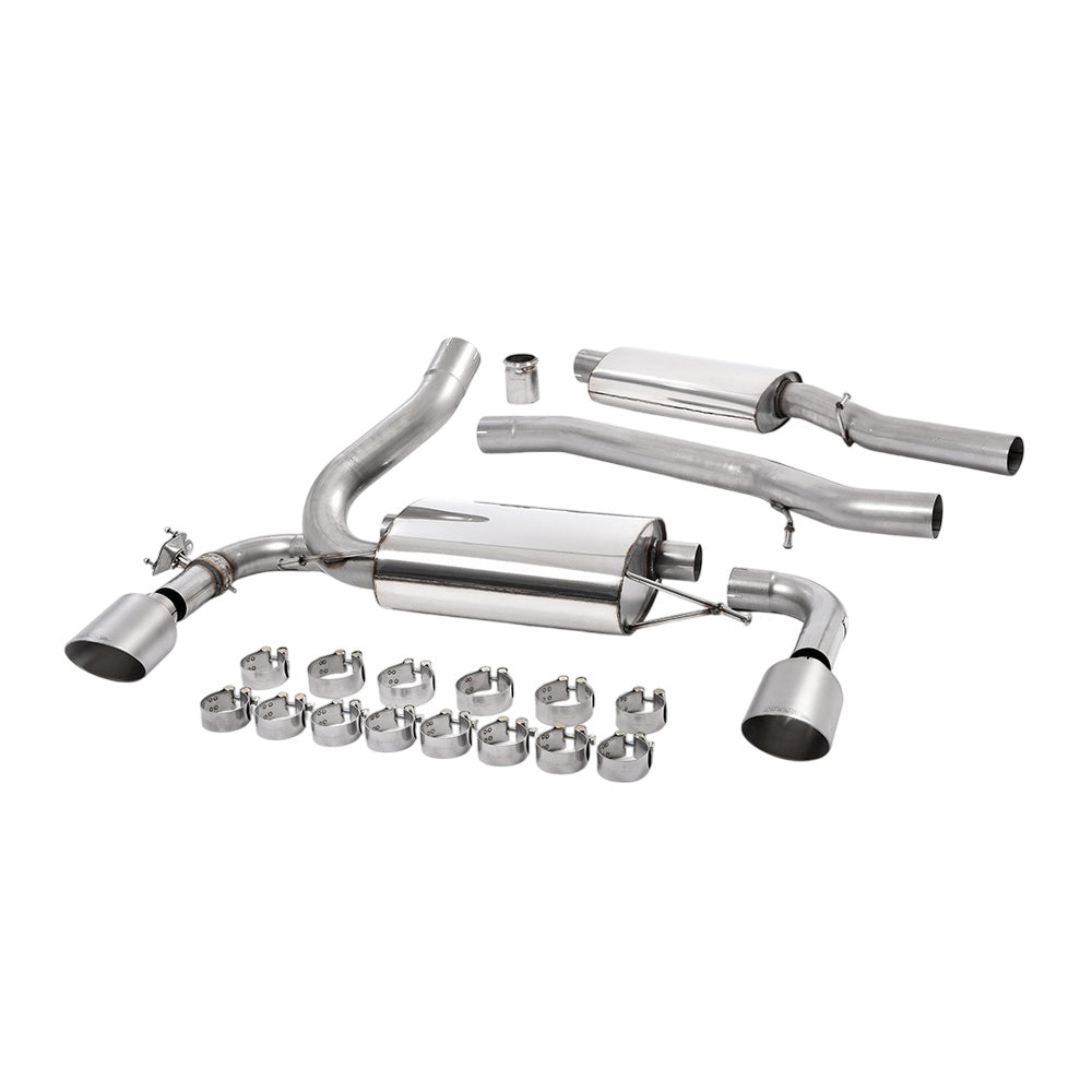Milltek Ford Focus Mk3 RS 2.3-litre EcoBoost 4wd 5-Door Hatchback 2016-2018 Cat-back Exhaust  - Resonated Titanium Tips