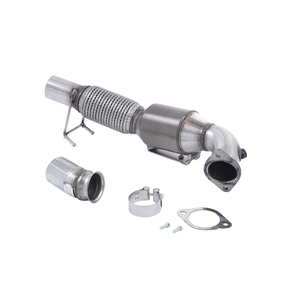 Milltek Ford Focus Mk3 RS 2.3-litre EcoBoost 4wd 5-Door Hatchback 2016-2018 Large Bore Downpipe and Hi-Flow Sports Cat Exhaust - SSXFD193