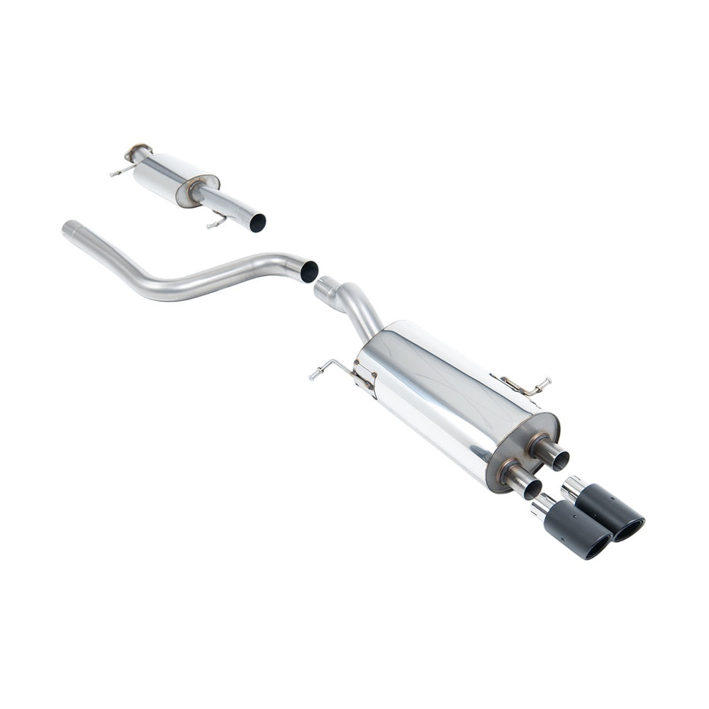 Milltek Ford Fiesta Mk7/Mk7.5 ST 1.6 litre EcoBoost 182PS & ST200 2013-2017 Cat-back Exhaust  - Resonated Carbon Tips