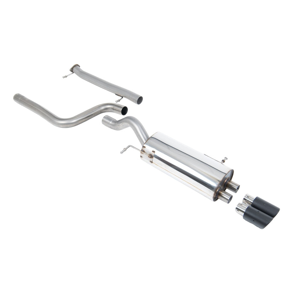 Milltek Ford Fiesta Mk7/Mk7.5 ST 1.6 litre EcoBoost 182PS & ST200 2013-2017 Cat-back Exhaust  - Race System Non Resonated Carbon Tips