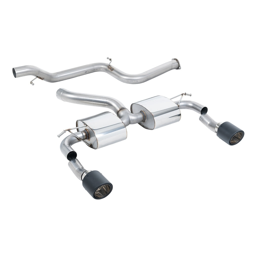 Milltek Ford Focus MK2 RS 2.5T 305PS 2009-2010 Cat-back Exhaust  - Non Resonated Carbon Tips