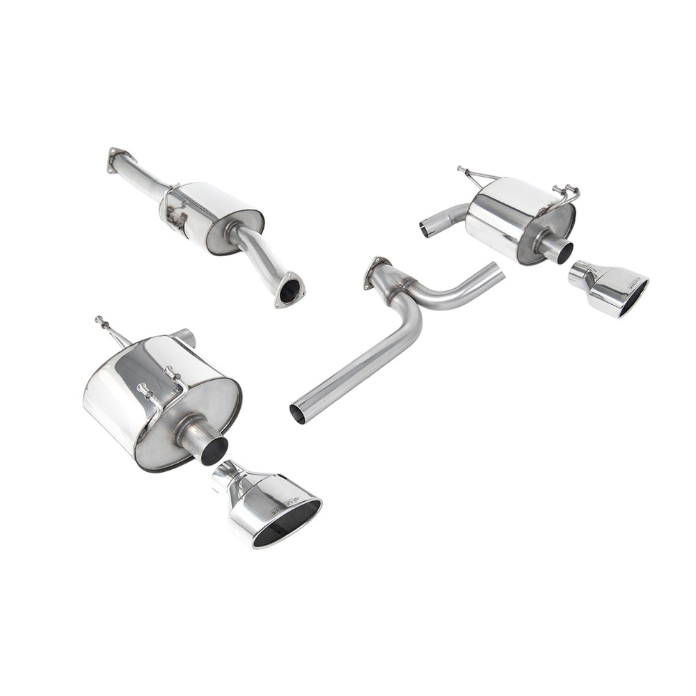Milltek Dual Outlet Cat-Back Exhaust System With 150x95 Polished Oval Tips Honda S2000 AP2