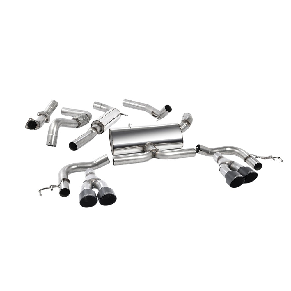 Milltek Honda Civic Type R FK2 Turbocharged 2.0 litre i-VTEC (RHD models only) 2015-2017 Cat-back Exhaust  - Burnt Titanium Tips