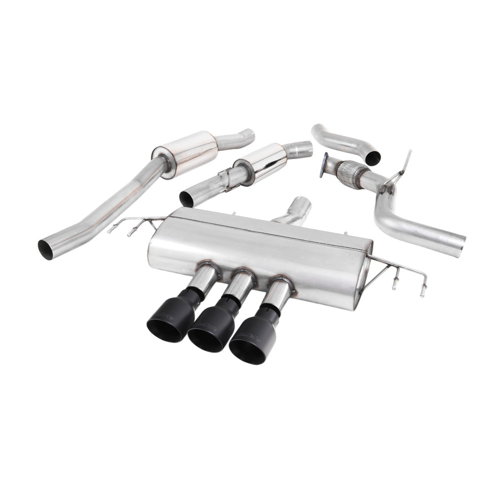 Milltek Honda Civic FK7 1.5T Si 5 Door Hatch (Non-OPF/GPF Models Only) Cat-back Exhaust  - Resonated - Cerakote BlackTips