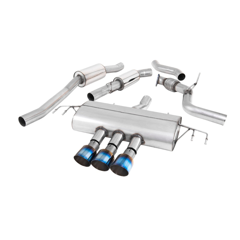 Milltek Honda Civic FK7 1.5T Si 5 Door Hatch (Non-OPF/GPF Models Only) Cat-back Exhaust  - Resonated - Burnt Titanium Tips