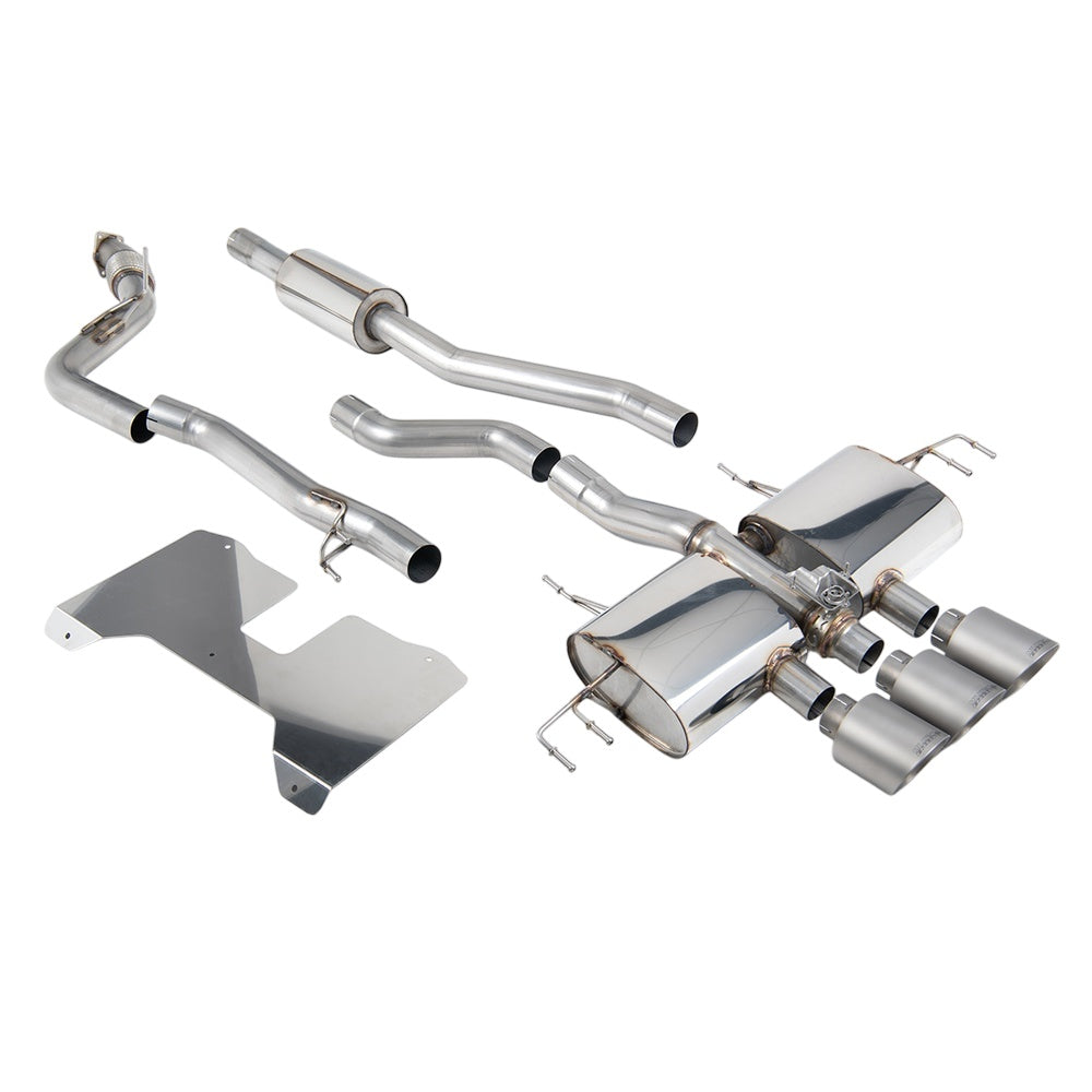 Milltek Honda Civic Type R FL5 2.0 i-VTEC 2022+ Cat-back Exhaust  - Non Resonated / GT-115 Cerakote Black Tips