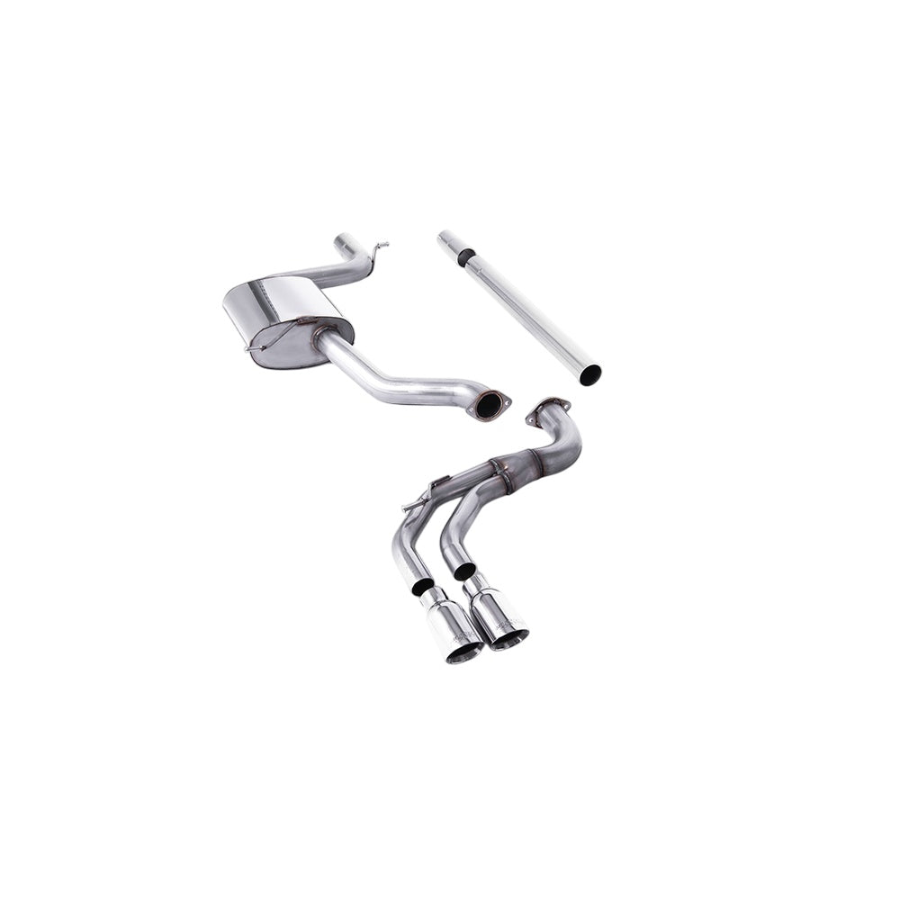 Milltek Volkswagen Golf Mk7.5 1.5TSI Evo GT & R-Line (Both GPF/OPF & Non GPF/OPF Models) 2017-2021 Cat-back Exhaust - Non-Resonated Polished Trims (GTD Valance) - SSXSE192