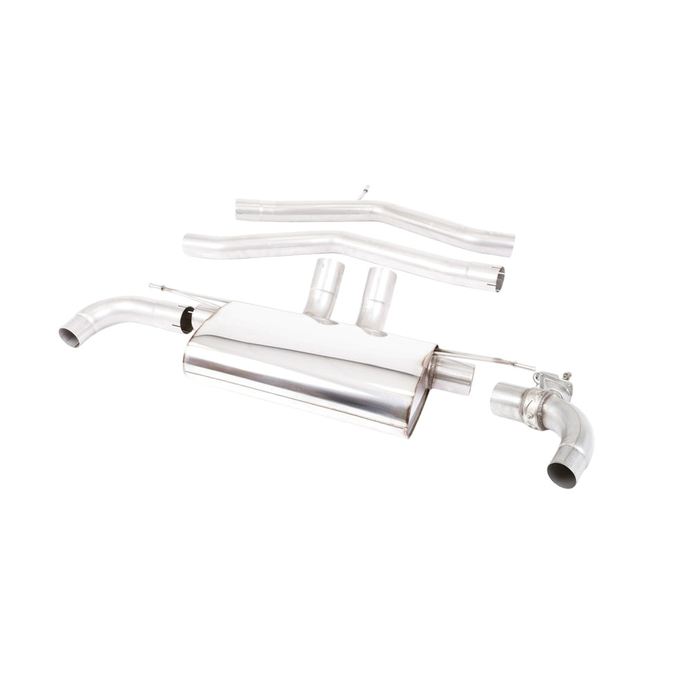 Milltek Toyota Supra A90 Coupe 3.0 Turbo (UK/European with OPF/GPF) 2019-2023 Particulate Filter-back Exhaust  - Race Valved GT-115 Titanium Trims