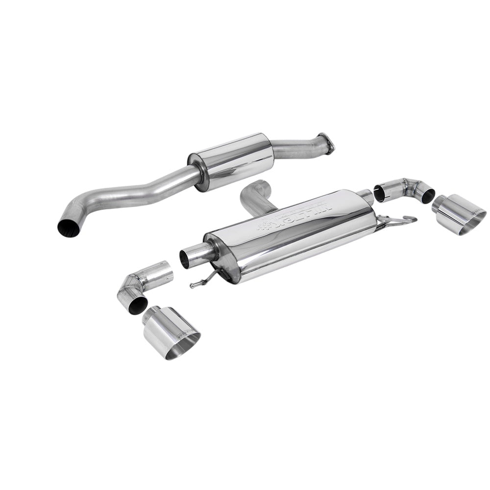 Milltek Toyota Yaris GR & GR Circuit Pack 1.6T (OPF/GPF Models Only) 2020-2023 Particulate Filter-back Exhaust  - Resonated GT-115 Polished Trims