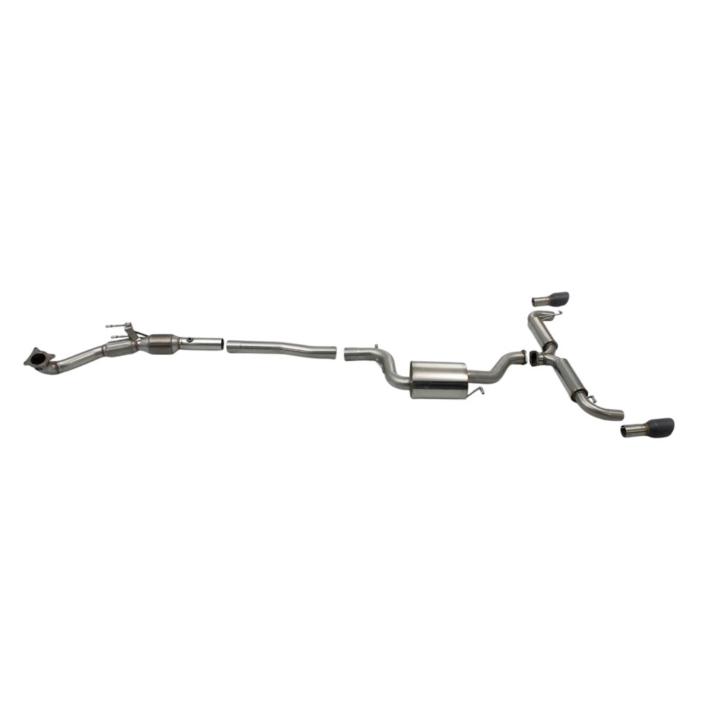 Milltek Volkswagen Golf Mk6 GTi 2.0 TSI 210PS 2009-2013 Turbo-back including Hi-Flow Sports Cat Exhaust - Black Trims - SSXVW187