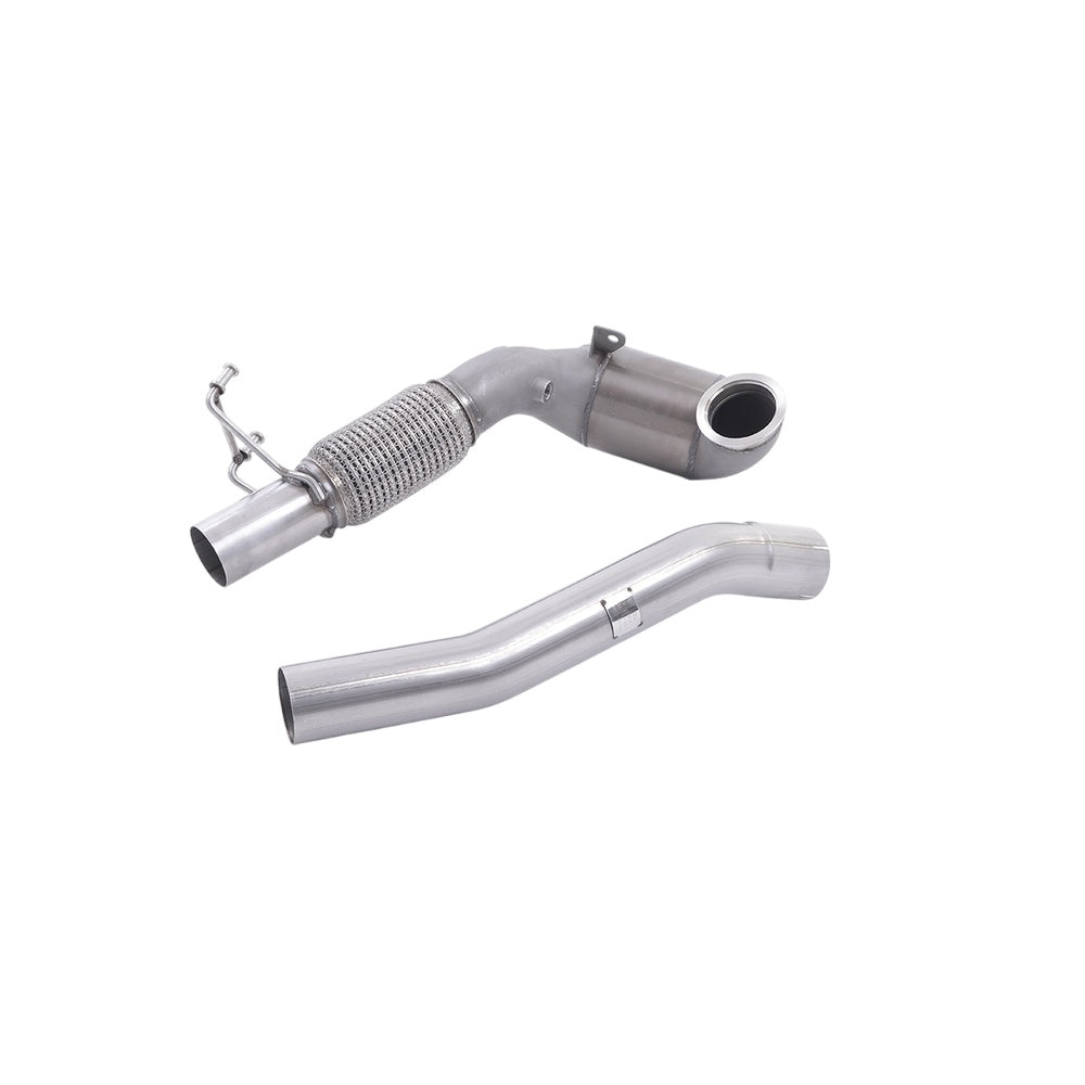 Milltek Volkswagen Jetta Mk7 (MQB) GLi 2.0T 2019-2023 Large Bore Downpipe and Hi-Flow Sports Cat Exhaust - 200 HJS Cat Fits with Milltek System