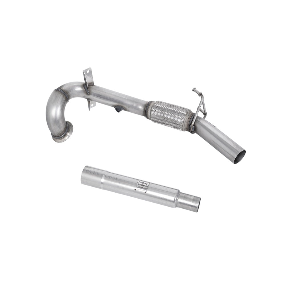 Milltek Volkswagen Polo GTI 1.8 TSI 192PS (3 & 5 door) 2015-2018 Large-bore Downpipe and De-cat Exhaust - Fits with OE System