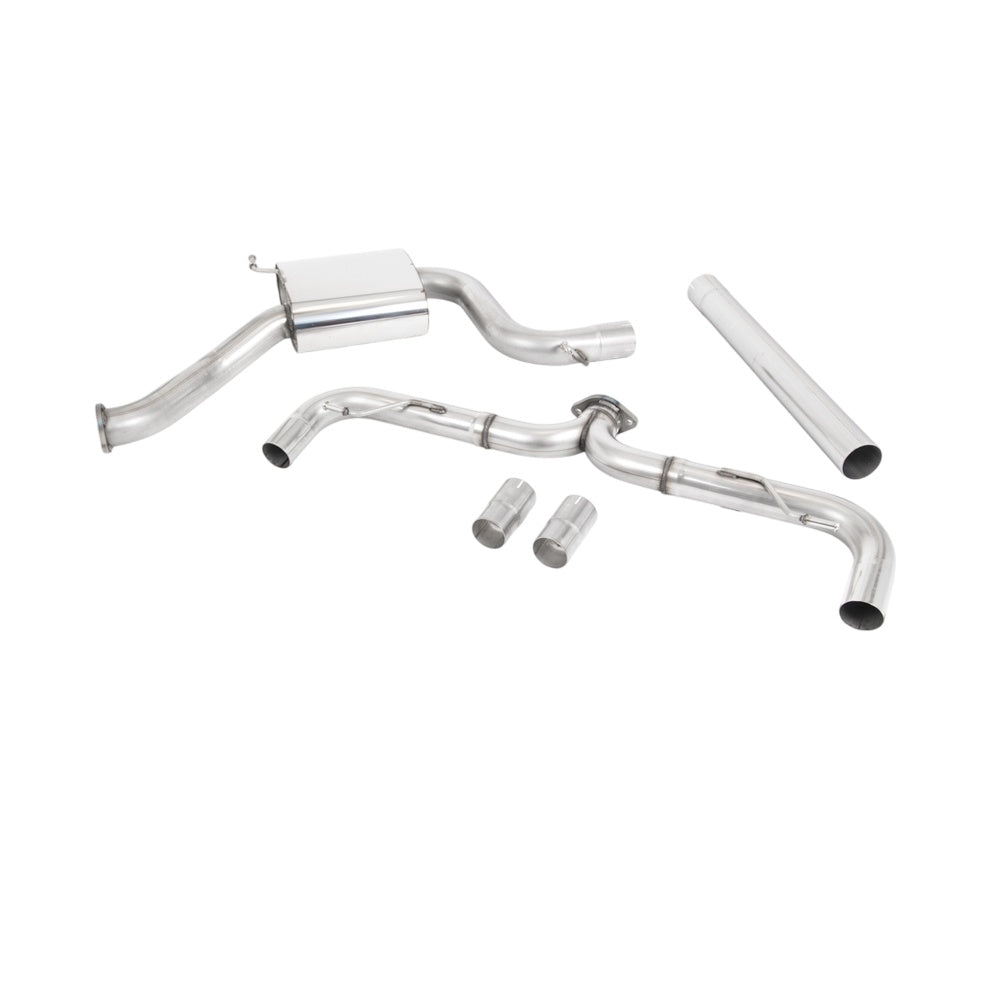 Milltek Volkswagen Golf MK7.5 GTi (TCR & Performance Pack Models - GPF/OPF Equipped Models Only) 2019-2020 Cat-back Exhaust - Race Non-Resonated GT-100 Titanium Trims - SSXVW464