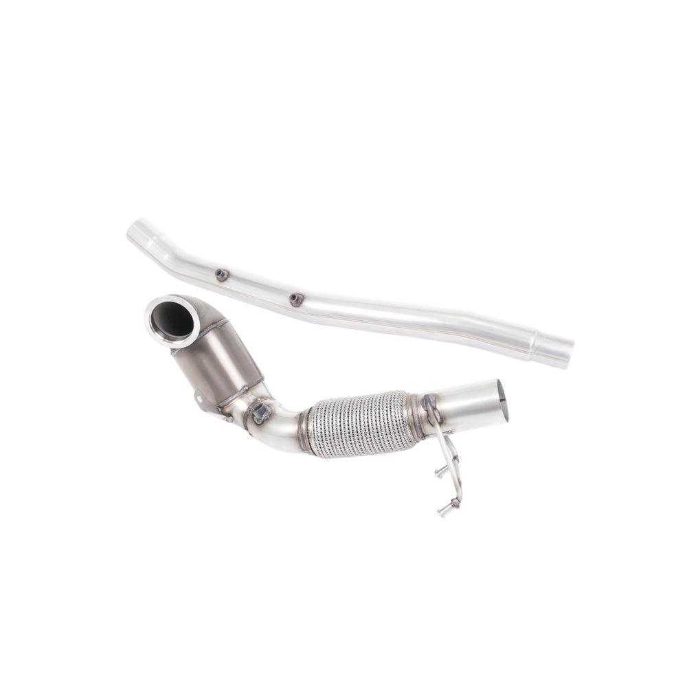 Milltek Volkswagen T-Roc R 2.0TSI 300ps (with OPF/GPF) 2019-2023 Large Bore Downpipe and Hi-Flow Sports Cat Exhaust - Race Cat - Fits with OE System