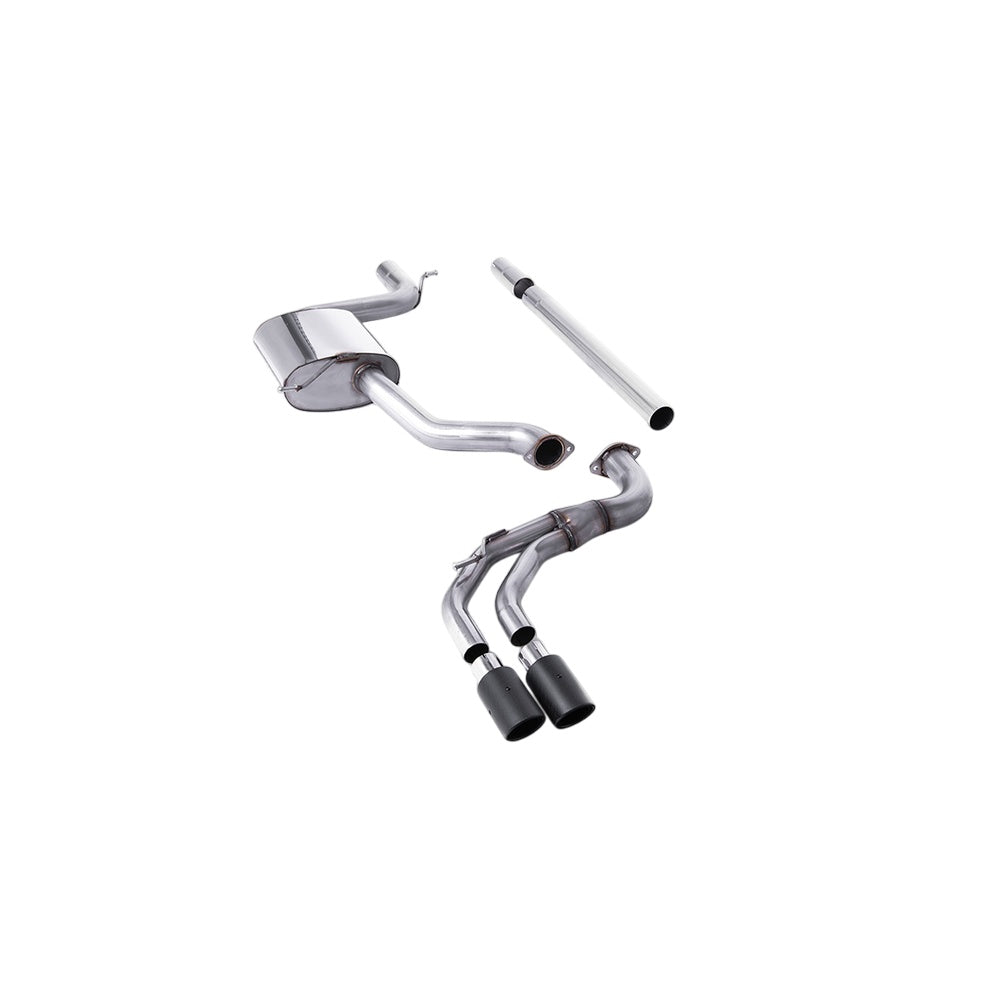 Milltek Volkswagen Golf Mk7.5 1.5TSI Evo GT & R-Line (Both GPF/OPF & Non GPF/OPF Models) 2017-2021 Cat-back Exhaust - Non-Resonated Carbon Trims (GTD Valance)