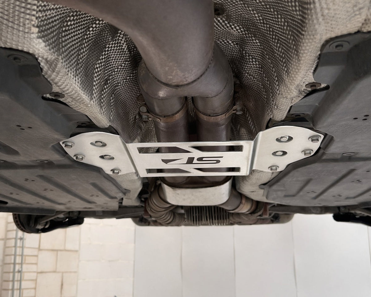 ST Trackparts BMW G8x Lower Chassis Exhaust Brace Bracket - product image 5