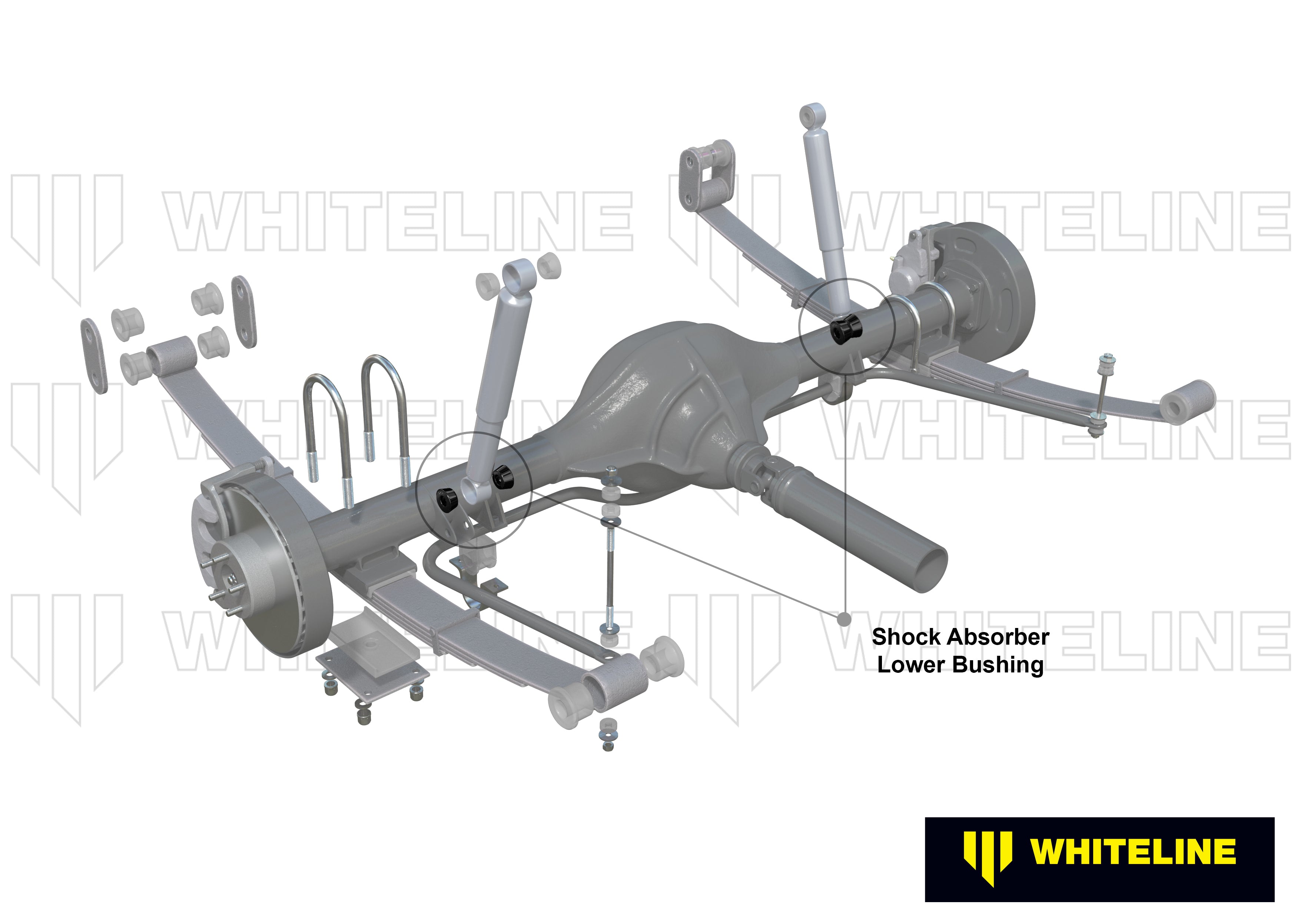 Whiteline Shock Absorber - Lower Bushing Kit - Nissan Navara D40 / 2WD - W33325 - image 4
