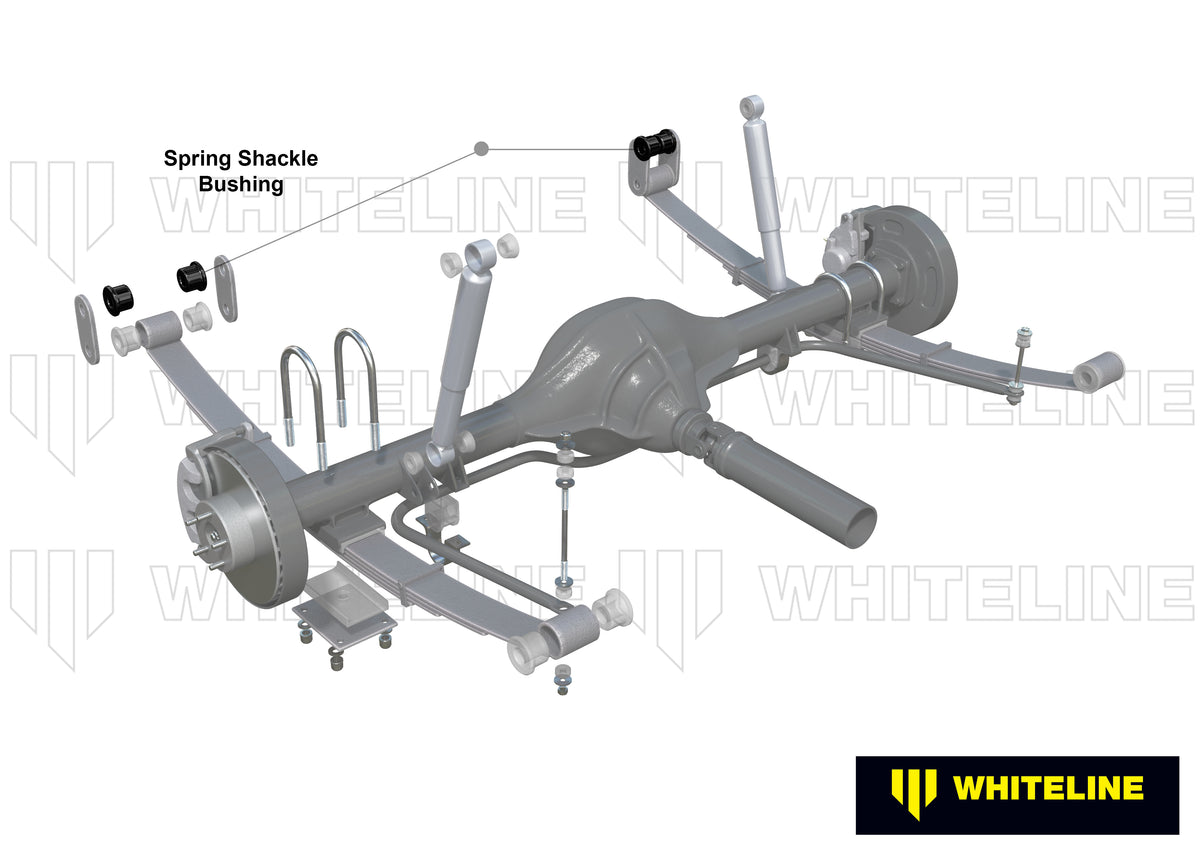 Whiteline Leaf Spring - Shackle Bushing Kit - Toyota Land Cruiser - W73438 - W73438 - image 4