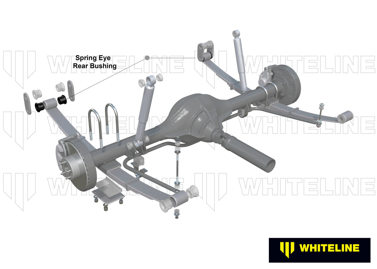 Whiteline Leaf Spring - Rear Eye Bushing Kit - Mitsubishi Triton 2WD - W73454 - image 4