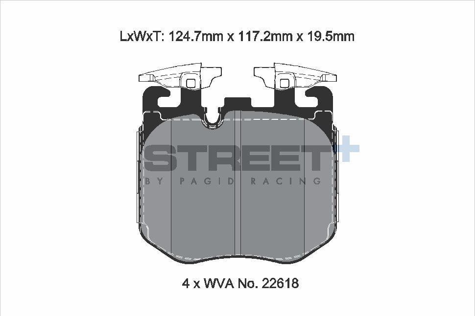 Pagid Racing Street+ Brake Pads - Front | T8226SP2001 - Pagid Racing brake pads