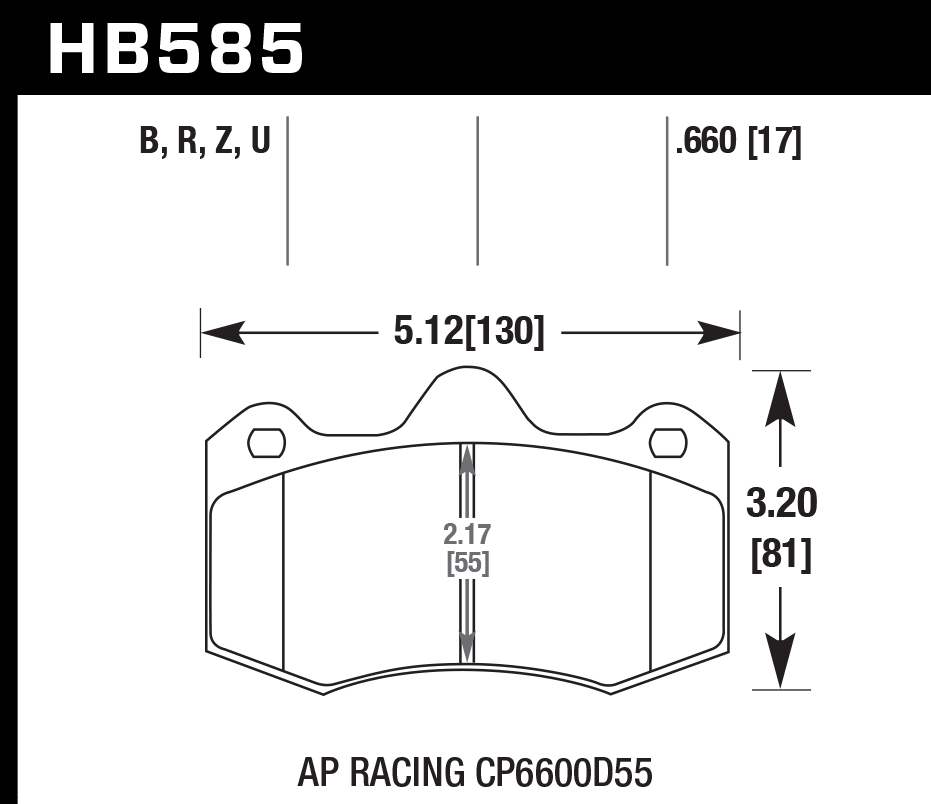 HB585B.660 - Hawk HPS 5.0 Brake Pads;