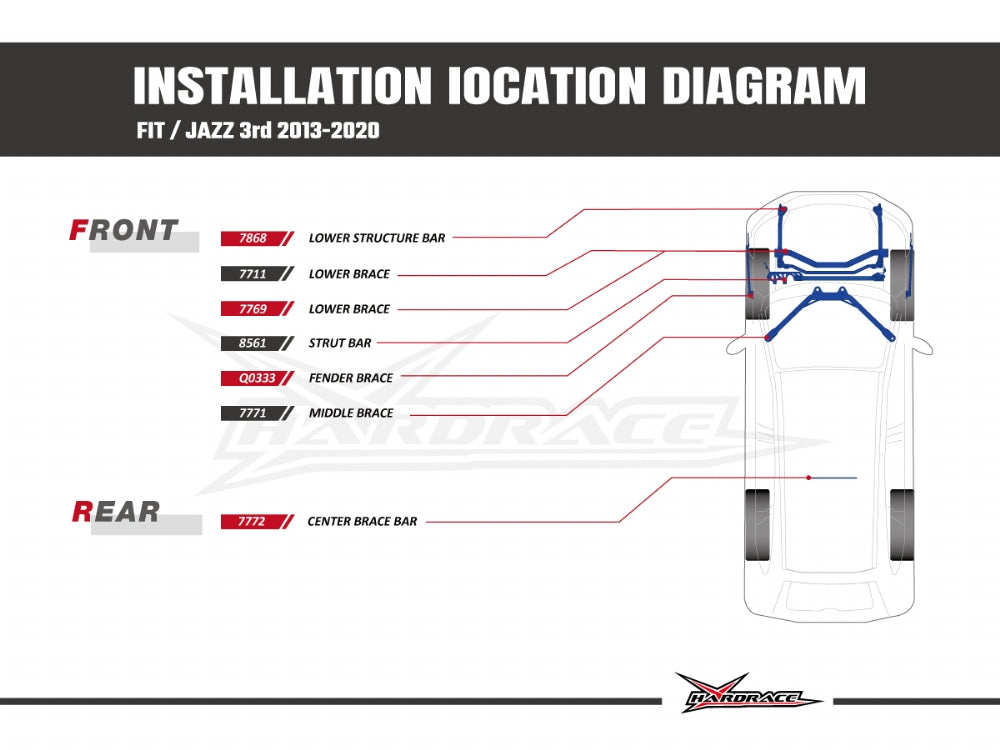Front Lower Brace Honda Fit