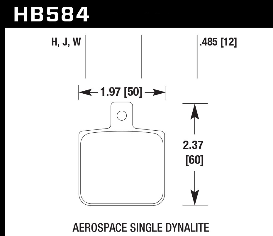 HB584B.485 - Hawk HPS 5.0 Brake Pads;