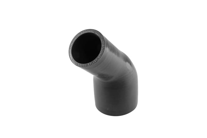 Silicon Hose 45 Reducer Elbow 2.00"-3.00" Black by Turbosmart - performance upgrade from Torque Lab