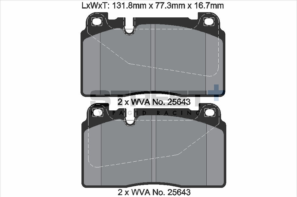 Pagid Racing Street+ Brake Pads - Front | T8121SP2001 - Pagid Racing brake pads