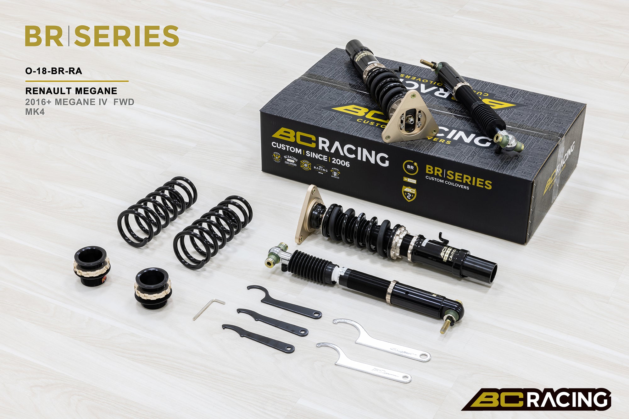 BC Racing BR Series coilovers for Renault Megane Mk4 FWD 2016–present