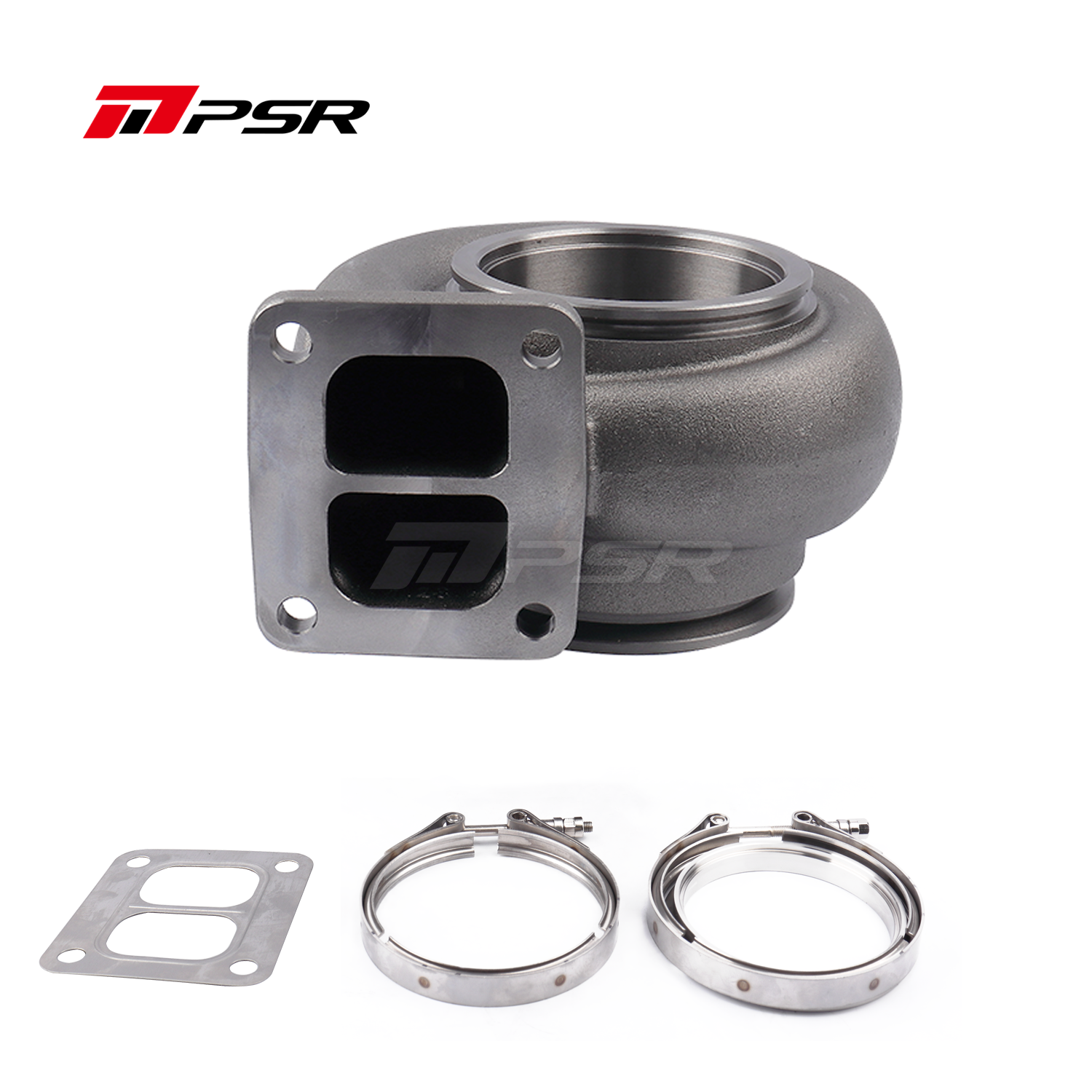 Pulsar Turbo Turbine Housing Drop in Precision PTE Ball Bearing Turbo 7685 8085 8385 - 1.28A/R, T4 Divided Inelt, 4" V-band Outlet by Pulsar Turbo available at Torque Lab