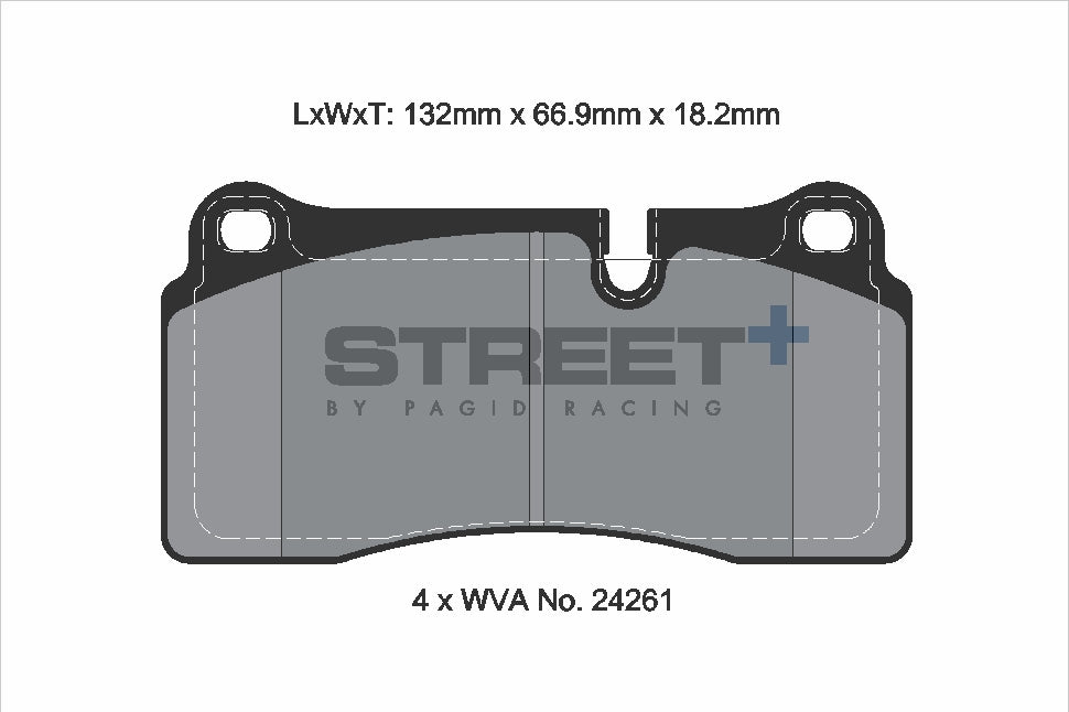 Pagid Racing Street+ Brake Pads - Rear | T8253SP2001 - Pagid Racing brake pads
