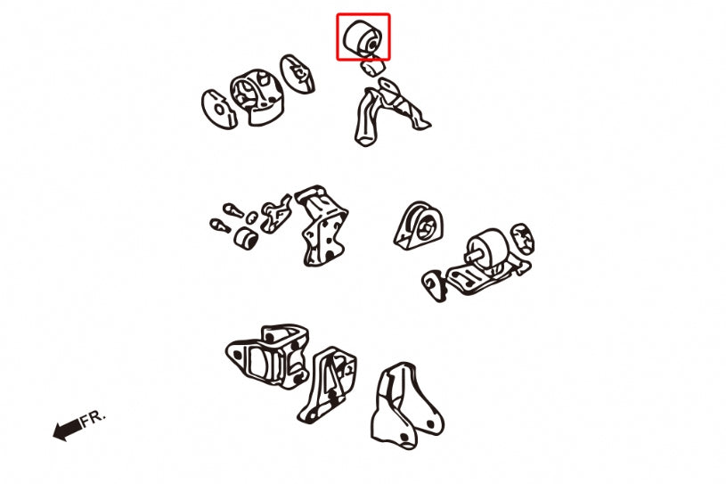 Rear Reinforced Engine Mount Bushing Mitsubishi Lancer evolution