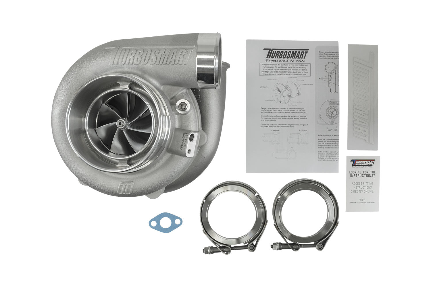TS-2 Turbocharger (Water Cooled) 7170 (Kompact) V-Band 1.07AR Externally Wastegated