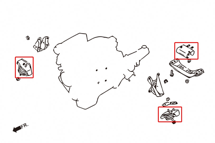 Harden Engine & Transmission Mount Infiniti Q45, Nissan 240SX