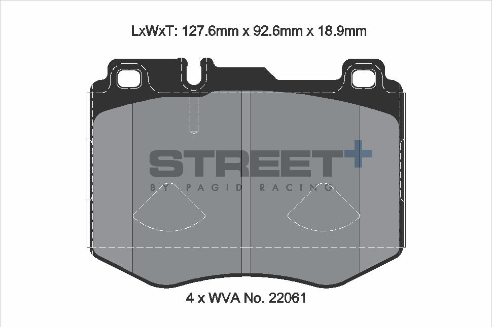 Pagid Racing Street+ Brake Pads - Front | T8160SP2001 - Pagid Racing brake pads