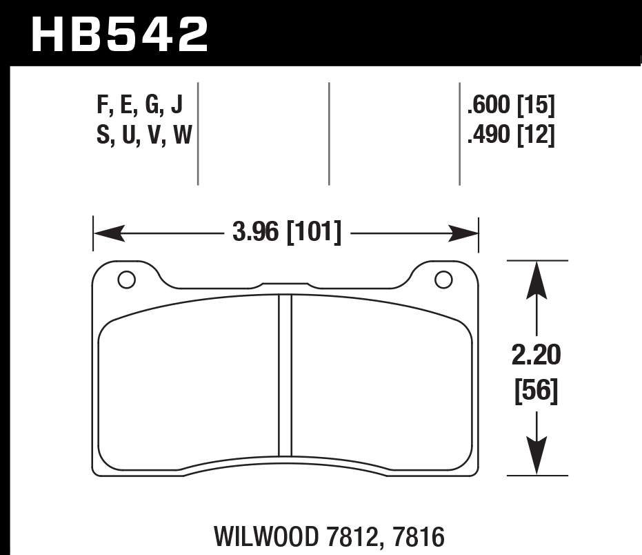 HB542D.600 - Hawk ER-1 Brake Pads;
